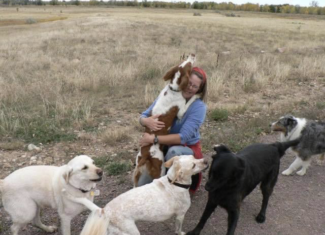 Chance giving his mom one of his famous hugs, while Misty, Corina (C-Dog), Jake, and Rooker wait for their turn
